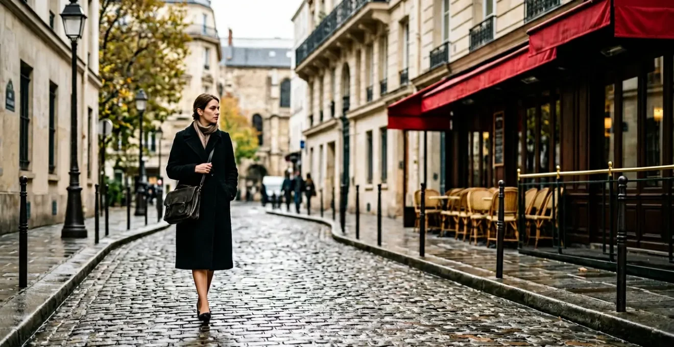 Atmospheric view of Saint-Germain-des-Prés capturing timeless Parisian intellectual elegance and refined style