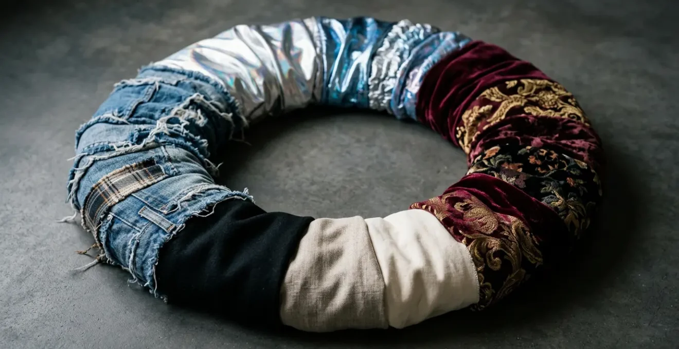 A fashion editorial composition showcasing the cyclical nature of 2000s trend revivals with timeless aesthetic appeal